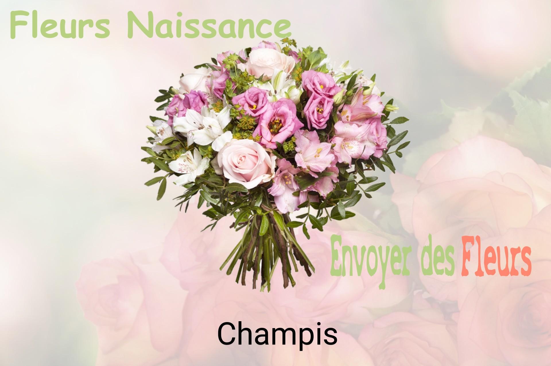 Bouquet de fleurs de naissance livré à Champis